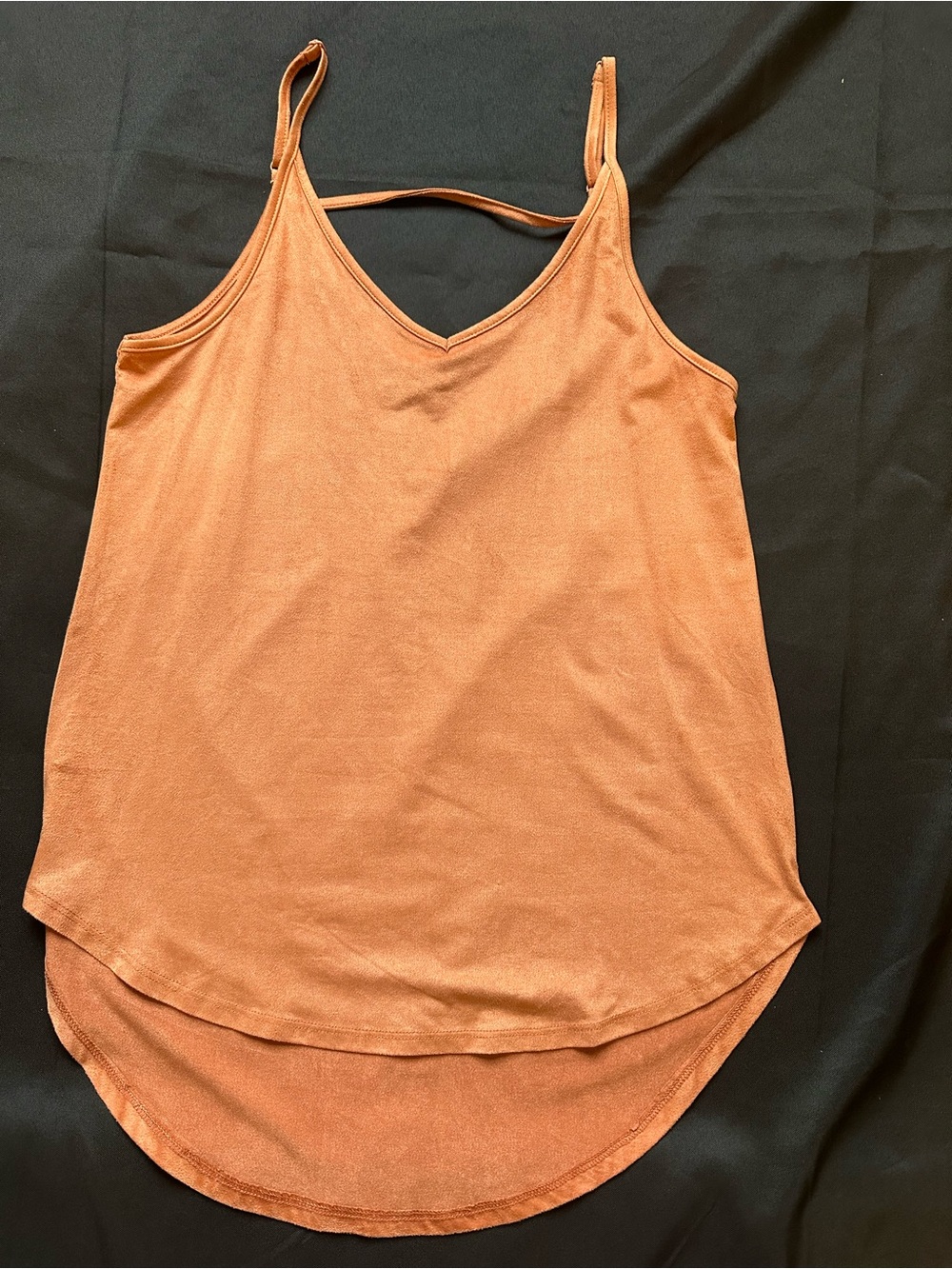 Shyanne Rust Orange V-Neck Strappy Tank